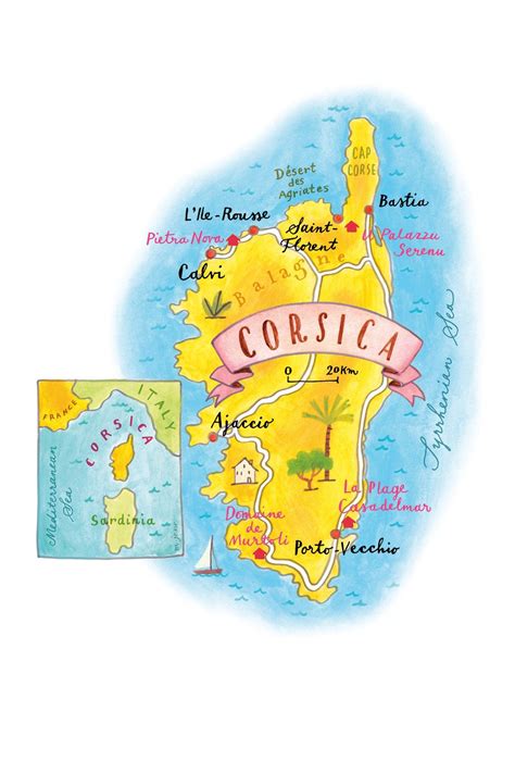 Where to stay in Corsica | Corsica, Illustrated map, Country maps