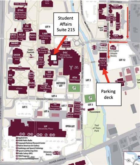 Hours, Location and Parking - Student Affairs - UA Little Rock