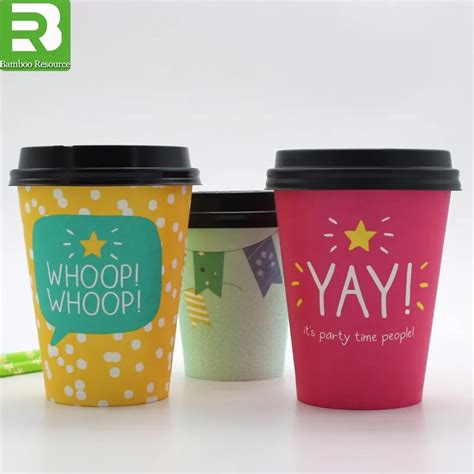 Take Away Coffee Cups Logo Printed Disposable Paper Coffee Cups With Lids,Paper Cup,Coffee Paper ...