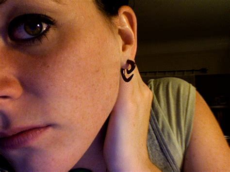 Not at all daily self portrait: My new 6 gauge earrings | Flickr ...