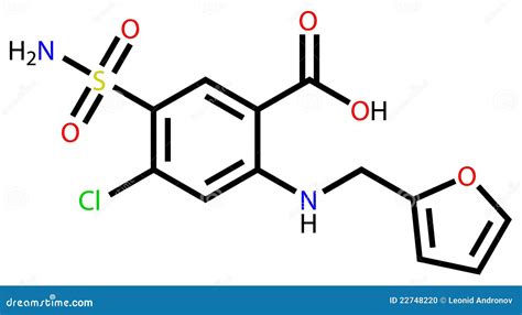 Furosemide Structural Formula Stock Photo - Image: 22748220