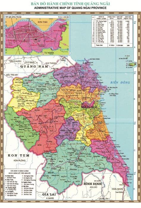 Bản đồ tỉnh Quảng Ngãi - Quang Ngai map