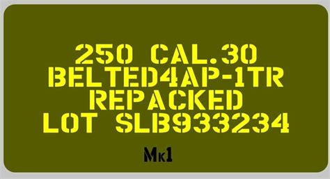 Ammo can stencil 30 Cal or 50 Cal stencil set for re-enactors ww2 army Jeep prop