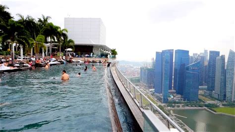 Singapore SkyPark Pool - Sands Marina Bay Hotel - 57th Floor - YouTube