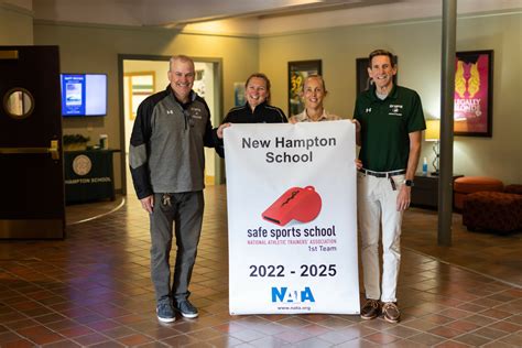 NATA's Safe Schools Award Recognizes New Hampton School