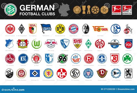 German Football Club Badges and Crests Editorial Stock Photo ...