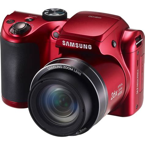 Samsung WB100 Digital Camera (Red) EC-WB100ZBARUS B&H Photo