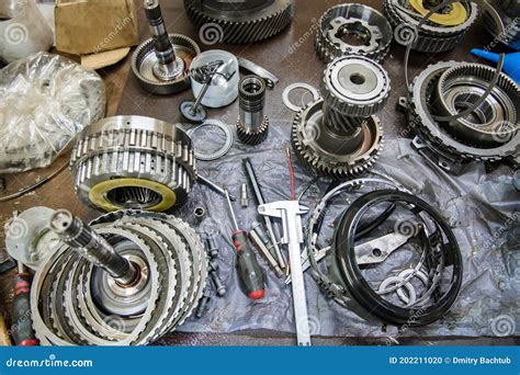 Car Automatic Transmission Parts and Repair Tool Stock Photo - Image of ...