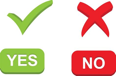 yes or no illustration. Check mark Icon. Right and wrong. 15634425 Vector Art at Vecteezy