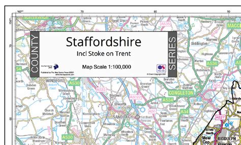 Staffordshire County Map (2021) – Map Logic