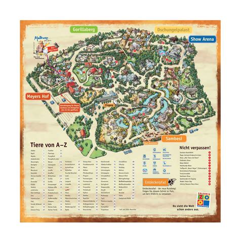 Detailed illustrated map of Hannover Zoo | Hannover | Germany | Europe ...