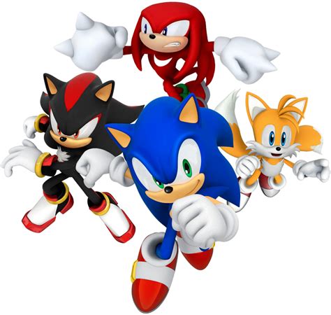 Sonic, Tails, Knuckles, and Shadow (soniclookleft) by ...