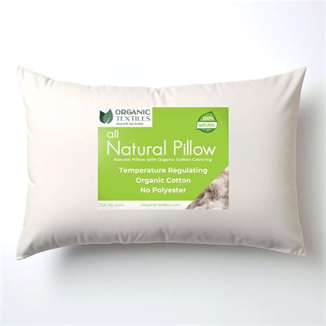 Amazon.com: OrganicTextiles Organic Cotton Pillow with Organic Cotton Cover (Queen Size) GOTS ...