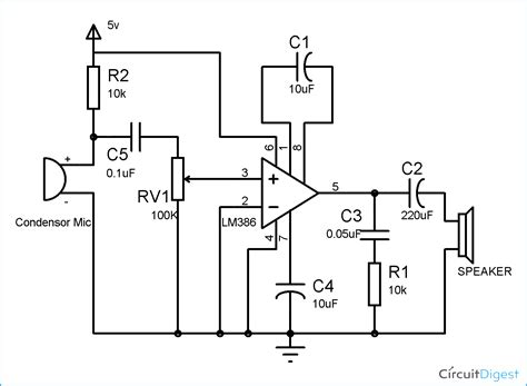 LM386 Audio Amplifier Circuit Diagram Mini Amplifier, Subwoofer Amplifier, Stereo Amplifier, Diy ...