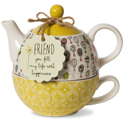 Pavilion Gift Bloom Friend - Teapot and Cup Combo: Fitzula's Gift Shop