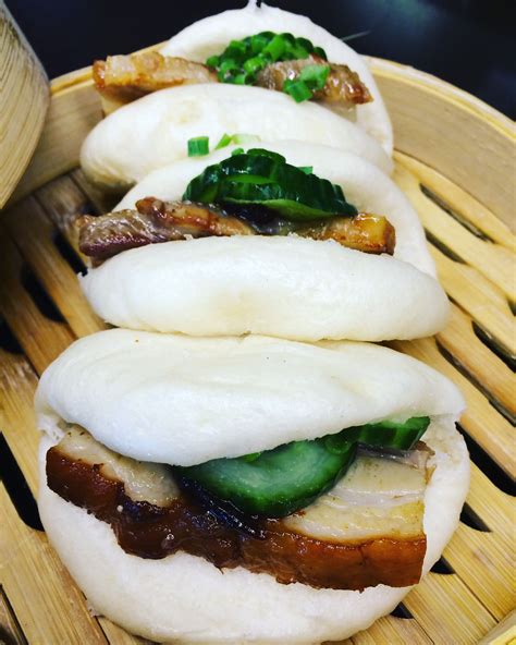 Say hello to our Pork Buns - Duroc Pork Belly, Pickled Cucumber and Hoisin Sauce all on a fluffy ...