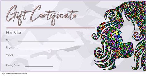 haircut gift certificate template free, printable hair salon gift certificate template free ...