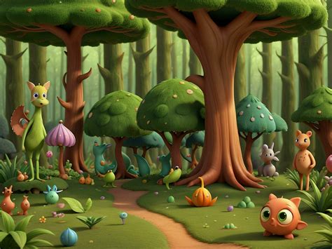 3D Animation forest scene with various forest trees 27506703 Stock Photo at Vecteezy