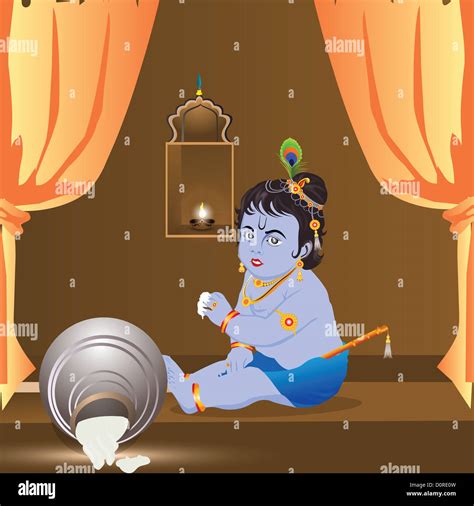 Close-up of Lord Krishna eating butter Stock Photo - Alamy