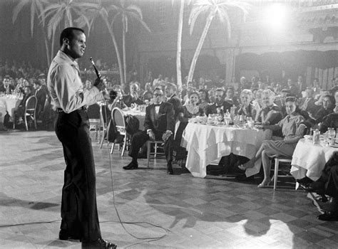 Harry Belafonte playing the Cocoanut Grove nightclub at the Ambassador Hotel, Wilshire Blvd, Los ...