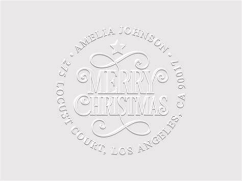 Merry Christmas Address Embosser Christmas Return Address - Etsy UK