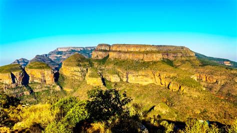 Highveld with the Three Rondavels of the Blyde River Canyon Along the ...