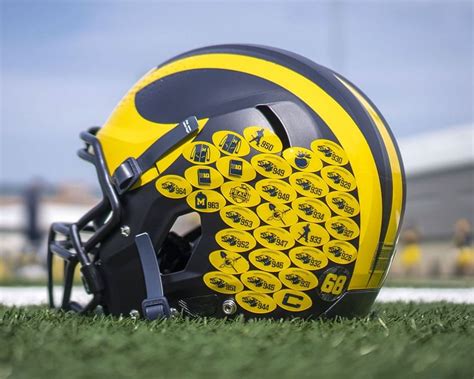 What are the stickers on Michigan's football helmets? Taking a closer ...