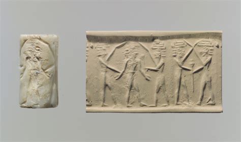 Cylinder seal and modern impression: battle of the gods | Akkadian ...