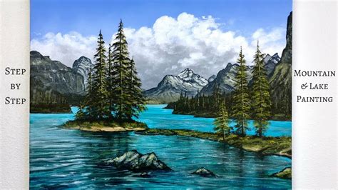 Mountain & Lake STEP by STEP Acrylic Painting Tutorial (ColorByFeliks ...