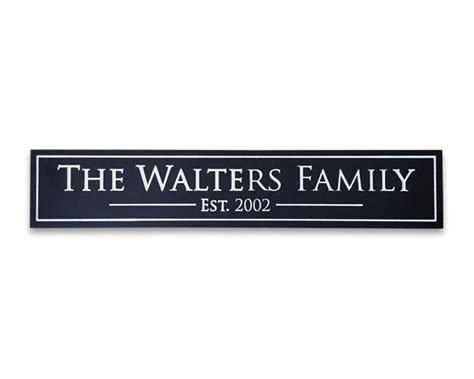 Personalized Family Name Sign carved/engraved 5x24