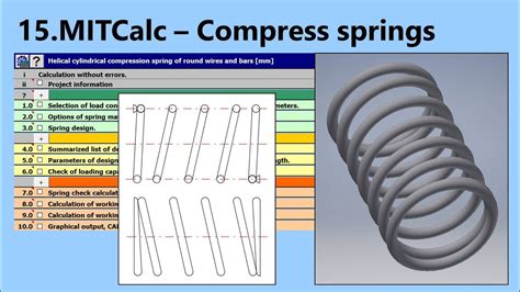 Cylindrical Compression Spring Calculations and Design (MITCalc-15) - YouTube