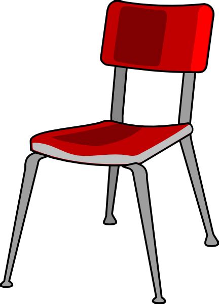 Red Student Desk Chair Clip Art at Clker.com - vector clip art online, royalty free & public domain