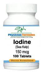 Iodine Supplement from Sea Kelp 150 Mcg, 100 Tablets - Endorsed by Dr. Ray Sahelian, M.D ...