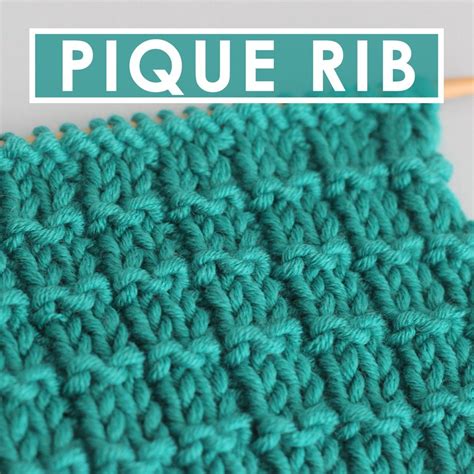 Pique Rib Stitch Knitting Pattern for Beginners | Studio Knit