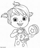 Cute Girl Playing Yo Yo Coloring Page sketch template