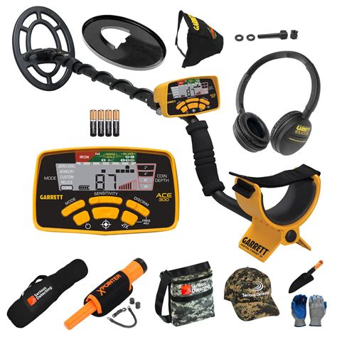 Garrett ACE 300 Metal Detector Expedition Bundle w/ Pinpointer, Carry Bag, and More | Metal ...