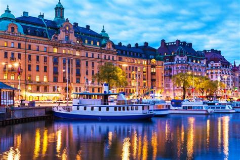 Evening Scenery of Stockholm, Sweden Stock Photo - Image of landscape ...