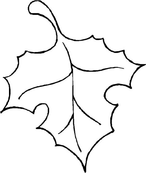 Leaf outline tree outline with leaves clipart 3 | Fall leaves coloring ...