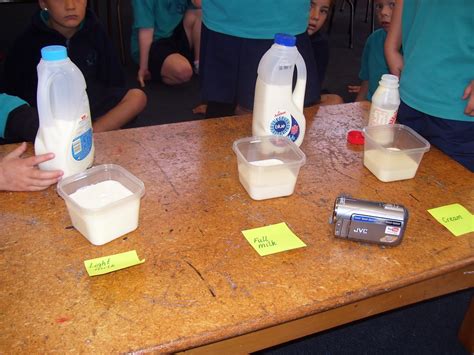 Room2 Foxton Beach School: Science experiment one. Milk