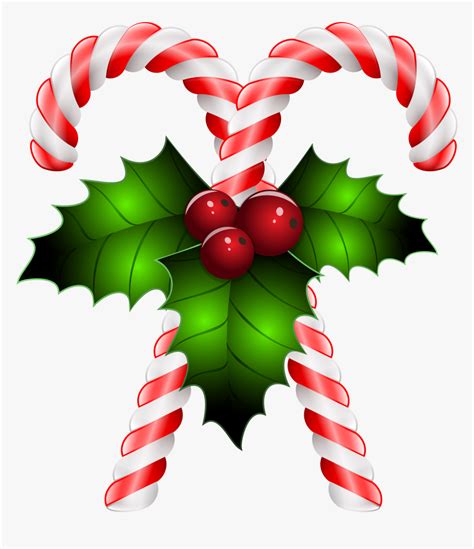 Candy Cane A Vector Cartoon Isolated On White Background - Christmas Candy Cane Transparent ...