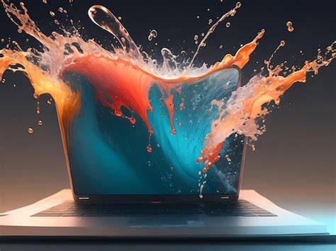 Premium Photo | Splashing Laptop wallpaper 4k wallpaper AI Generated