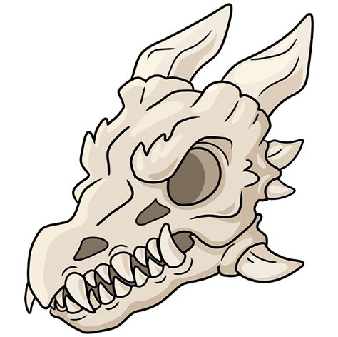 How to Draw a Dragon Skull - Really Easy Drawing Tutorial