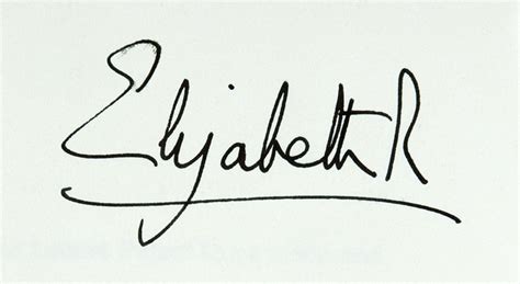 Queen Elizabeth Signature