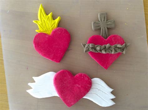 Air Dry Clay Sacred Hearts Magnet Set – ACTÍVA Products