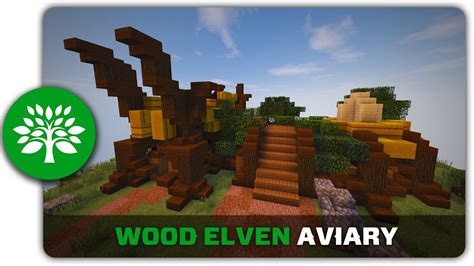 Minecraft Building Tutorial : How to build a Wood Elven Aviary - YouTube