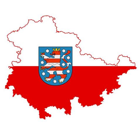 Flag map of Thuringia Royalty Free Stock SVG Vector and Clip Art