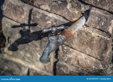 Outdoor water spigot stock photo. Image of equipment - 261357972