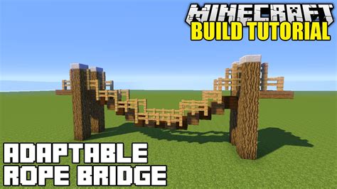 Minecraft: How To Build A Hanging Rope Bridge Tutorial (Simple, Easy & Adaptable) - YouTube