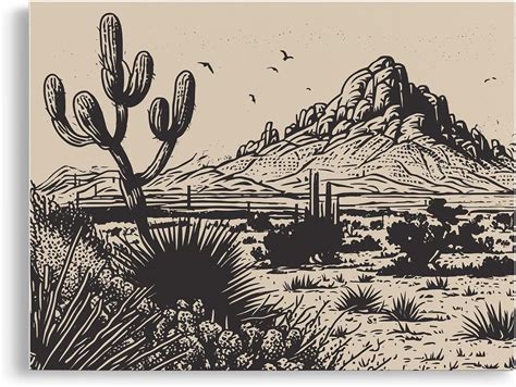 Amazon.com: VNWEK Western Desert Wall Art, 11x14 inches, Waterproof ...