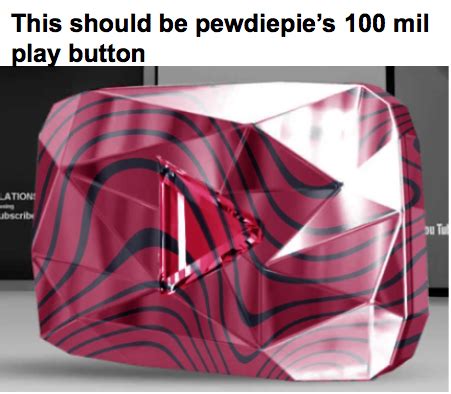 Pewdiepie red diamond play button - plantgar